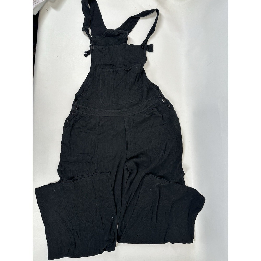 Under‎ Gear International Male Crepe Bib Overall Romper JumpSuit Black Vintage